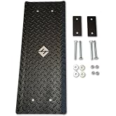 F&amp;F STEEL Heavy Duty Boat Trailer Step &ndash; 800 lb Capacity Steel Tread Plate Step, Powder Coated Marine Trailer Step with Anti-Slip Grip, Easy Bolt-On Installation