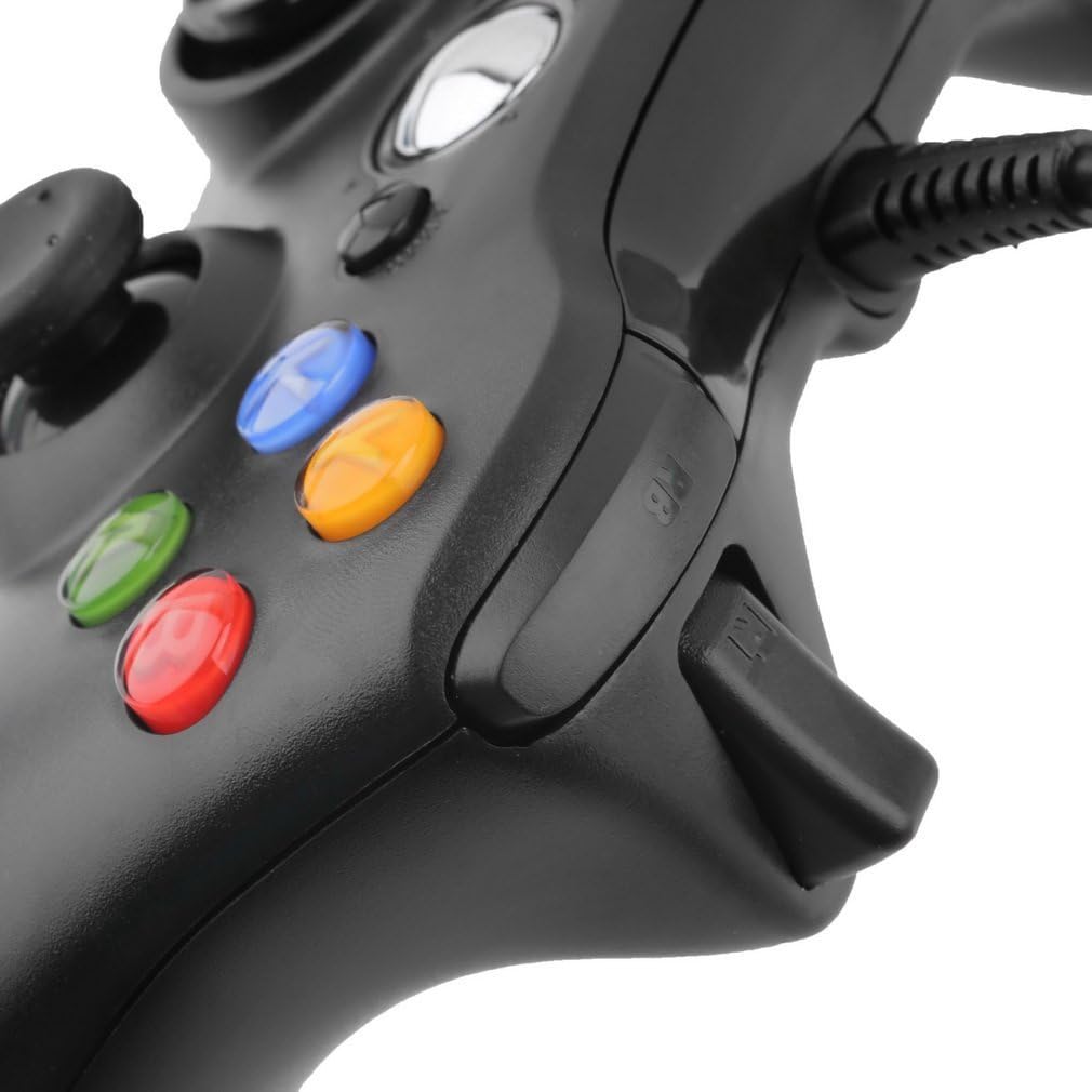 Wired USB Game Controller Gamepad Game Joystick Joypad for Microsoft Xbox 360 & Windows PC (Black): Computers & Accessories