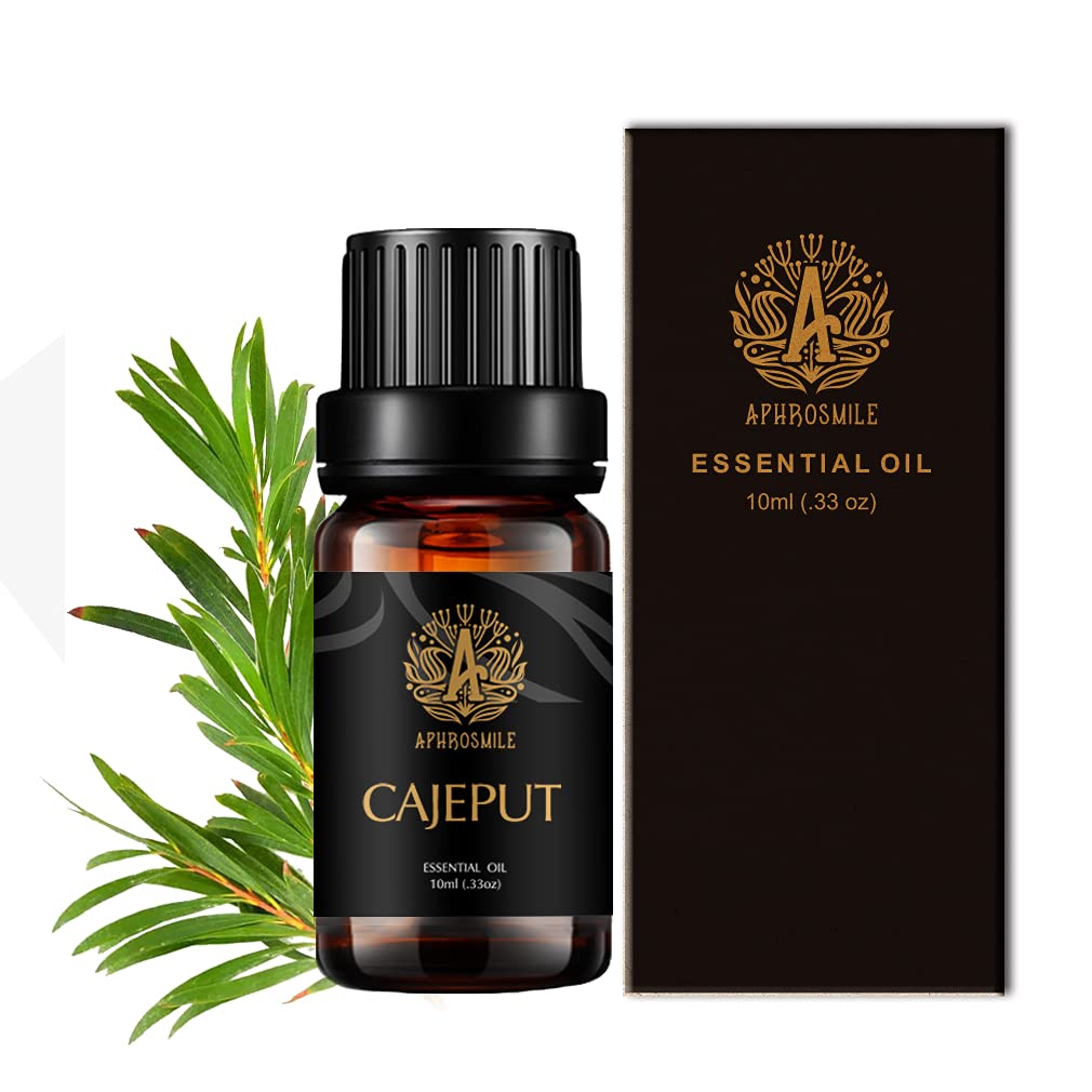 100% Pure Cajeput Essential Oil for Diffusers, 0.33oz-10ml Aromatherapy for Humidifier, Therapeutic Grade Fragrance for Massage, Home