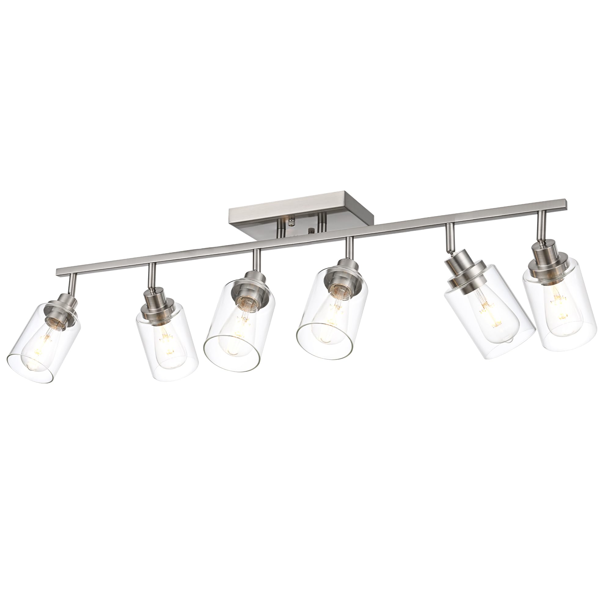 Wanluce 6 Light Track Lighting Kit - Brushed Nickel