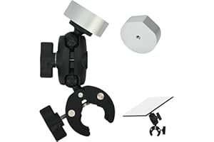 awagas Starlink Mini Mount, Car RV Pole Clamp Mount, Portable RV Ladder Pole Mount Adjustable Clamp for Starlink Mini with Aluminum Alloy Adapter Universal Pipe Mounting Kit for RV,Yacht,Camper,Marine