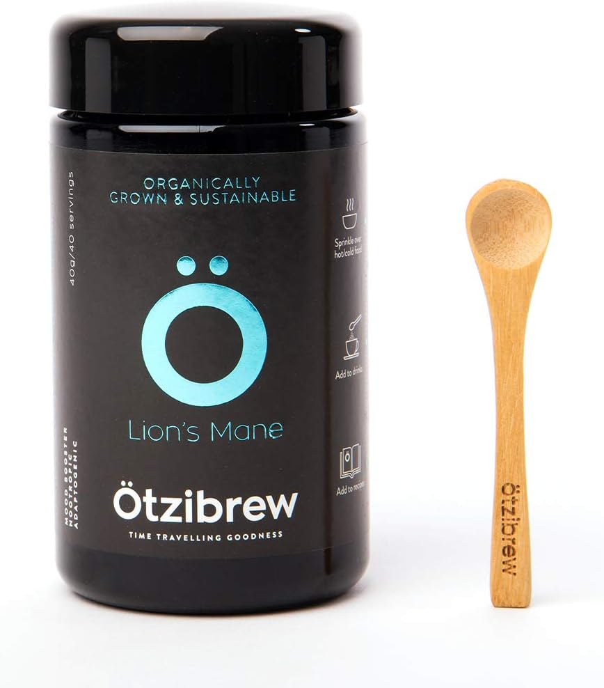 ötzibrew Lion’s Mane Health Drink, Organic, Sustainably-Sourced, 20 Servings, Caffeine