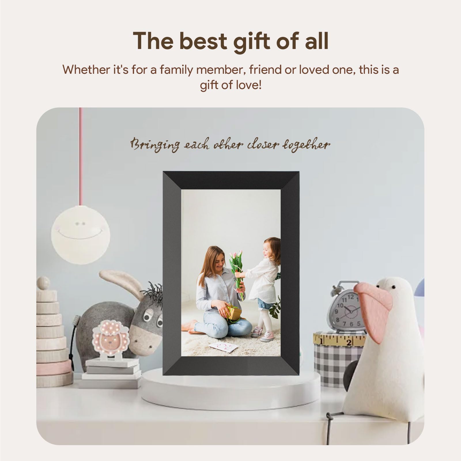 Uhale Digital Picture Frame, 10.1-inch High Definition Touch Screen, 16GB Memory, Digital Photo Frame with Automatic Rotation Feature