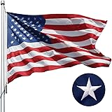 hogardeck American Flag 3×5 ft, US Outdoor Flags UV Protected, Embroider Stars, Sewn Stripes, Vivid Color, Double Stitched, B