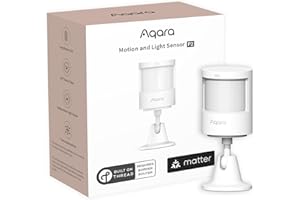 Aqara Motion and Light Sensor P2, Motion Detector with Light Sensor, Matter Over Thread, Requires 2-in-1 Matter Controller & Thread Border Router, Supports Apple Home, Alexa