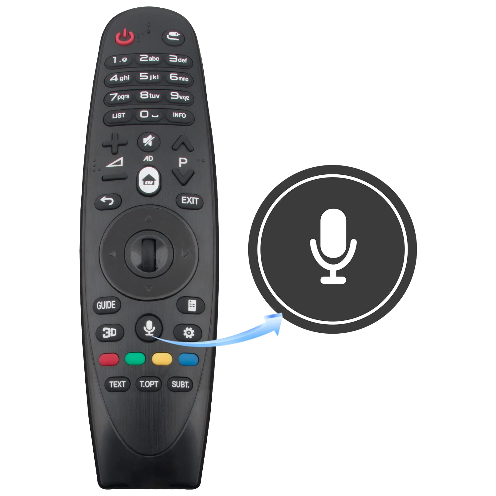 AULCMEET AN-MR600 Voice Remote Control fit for LG TV 49UH6500 49UH6500UB 60UH6090 60UH6090UF 65UH5500 43UH6500UB 65UH9500 OLED55B6PU OLED55C6P OLED55E6P OLED55B6P with Voice Pointer Function
