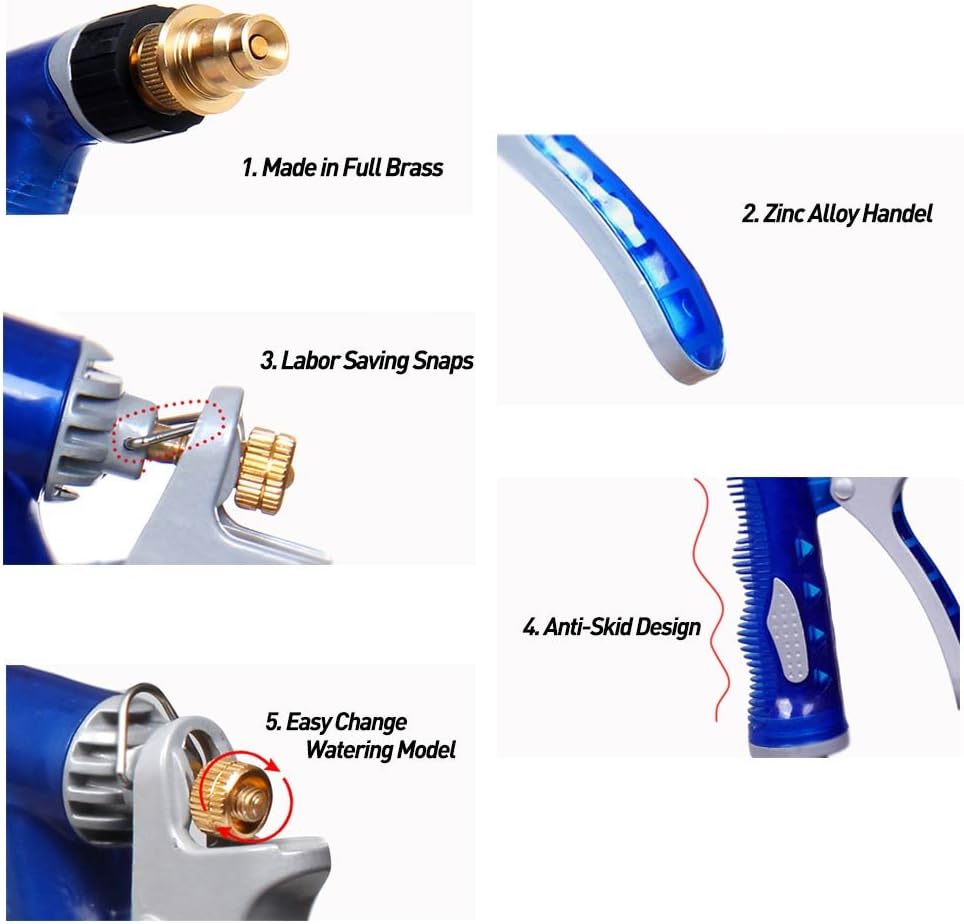 NUZAMAS High-Pressure Spray Gun Foamer - Adjustable 2-in-1 Foam Sprayer for Car Washing Window Cleaning, and More - Image 5