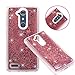ZTE ZMAX Pro Case, ZTE Carry Z981 Case, Liquid Case, Asstar Fashion Creative Design Flowing Liquid Floating Luxury Bling Glitter Sparkle Diamond Soft Case for ZTE ZMAX Pro/Carry Z981 (Rose Gold)