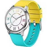 Bisley Fashion Analog Watch for Women Colorful Roman Numerals Watch Waterproof