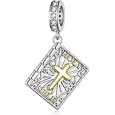 Tajuxa Bible Charms 925 Sterling Silver Religious Charms Christian Jewelry Gifts for Women