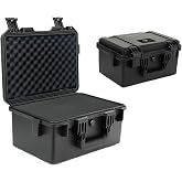 IP67 Portable Waterproof Hard Case with Customizable Pick‑N‑Pluck Foam | 14.6 * 10.6* 7.3in Suitable Case with Handle for Storing Cameras, Electronic Devices, and Tools