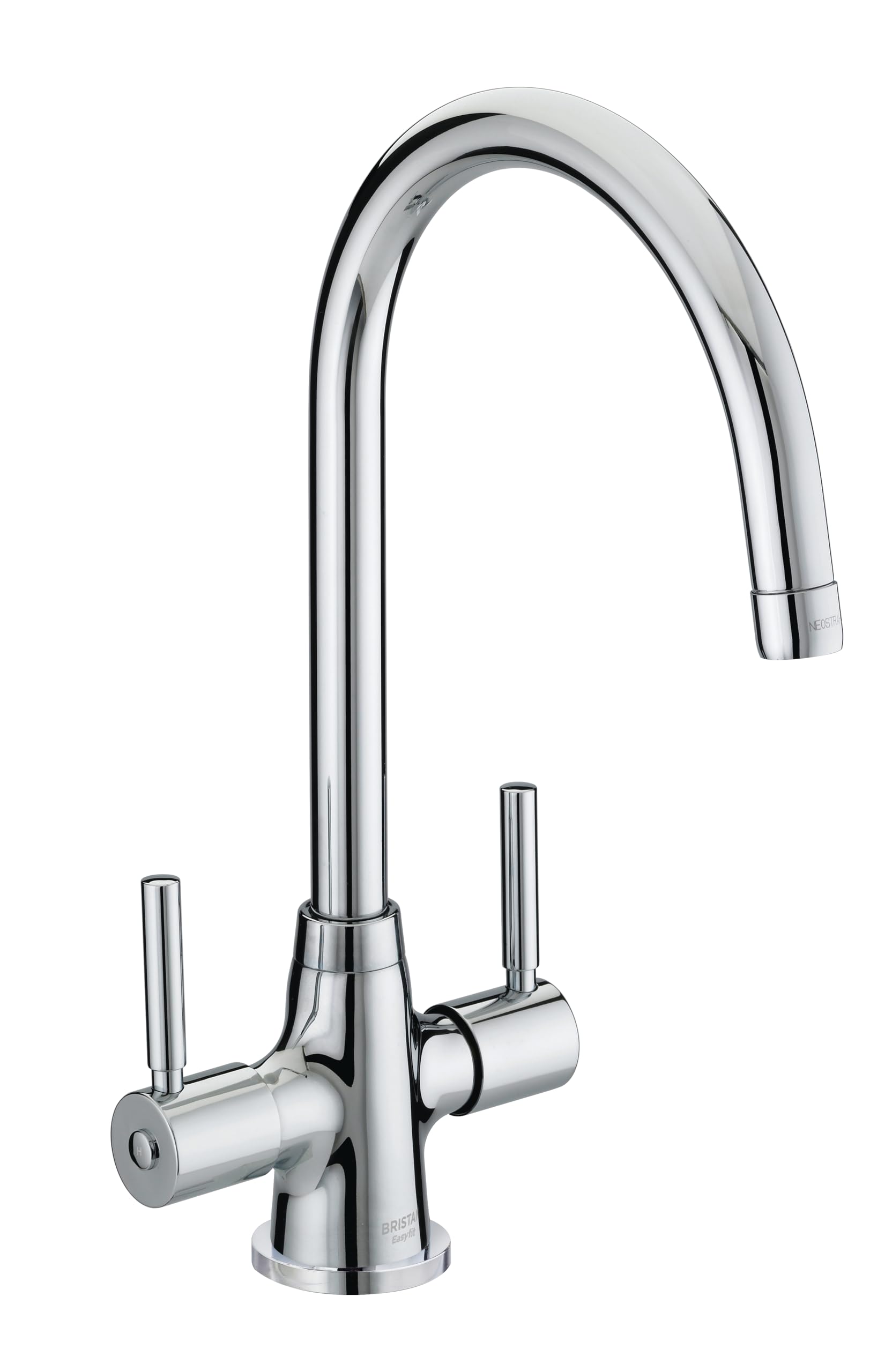 Bristan Monza Kitchen Tap - swivel spout, two lever EasyFit chrome kitchen sink tap, MZ SNK EF C