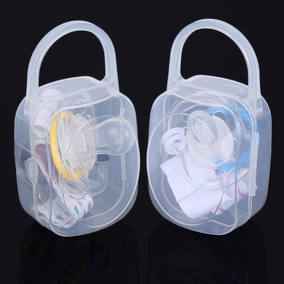 LANEYLI Pacifier Box Pacifier Shield Case Pacifier Clip Holder - Pack of 2 : Baby