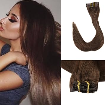 Amazon Com Full Shine Clip Hair Extensions 8 Pieces 18 Inch 120