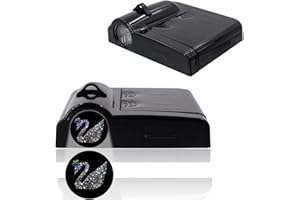WONDER POINT Premium Car Door Light 2 Pcs Easy Installed Welcome Laser Projector Pastable Led Logo Light Holeless Magnet Sensor Ghost Shadow Lamp Logos (Swan)