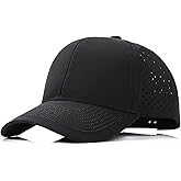 LIRUHOXA Quick Dry Trucker Hat for Men & Women, Laser Cut Mesh Baseball Cap for Outdoor Sports, Running, Workouts