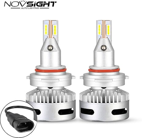 Amazon Novsight正規品専門店 業界最新 最強カットライン Hir2 9012 新基準車検対応 Led ヘッドライト 超高輝度100lm 6000lm 2 90w 45w 2 6500k 一体型 Led ヘッドライト 360 光軸調整可能 防水 150メートル照明 取り付け簡単 2年保証 ホワイト 2個入 Led
