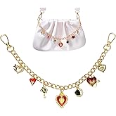 FengFaer Purse Charms,Heart Black Zircon Bag Charms for Handbags Purse Keychain Bag Charm Chain Keychains for Women