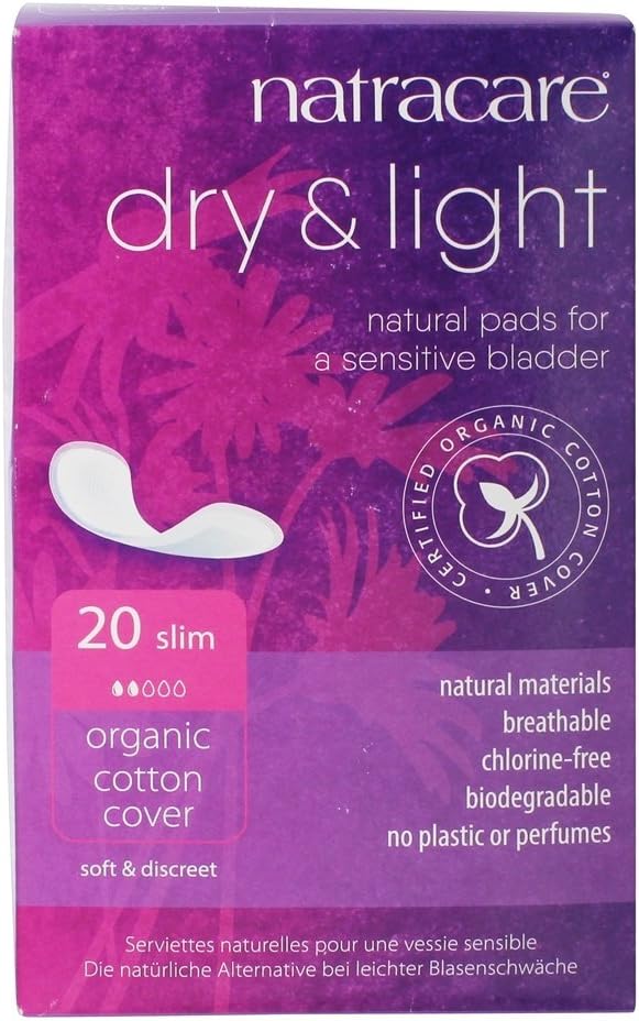 Natracare Dry & Light Incontinence Pads Slim x 20-6 Pack, 20 Count (Pack of 6)