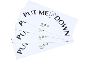 AUEAR, Funny Bathroom Toilet Seat Sticker Decal Reminder Decoration for DIY (4 Pack)