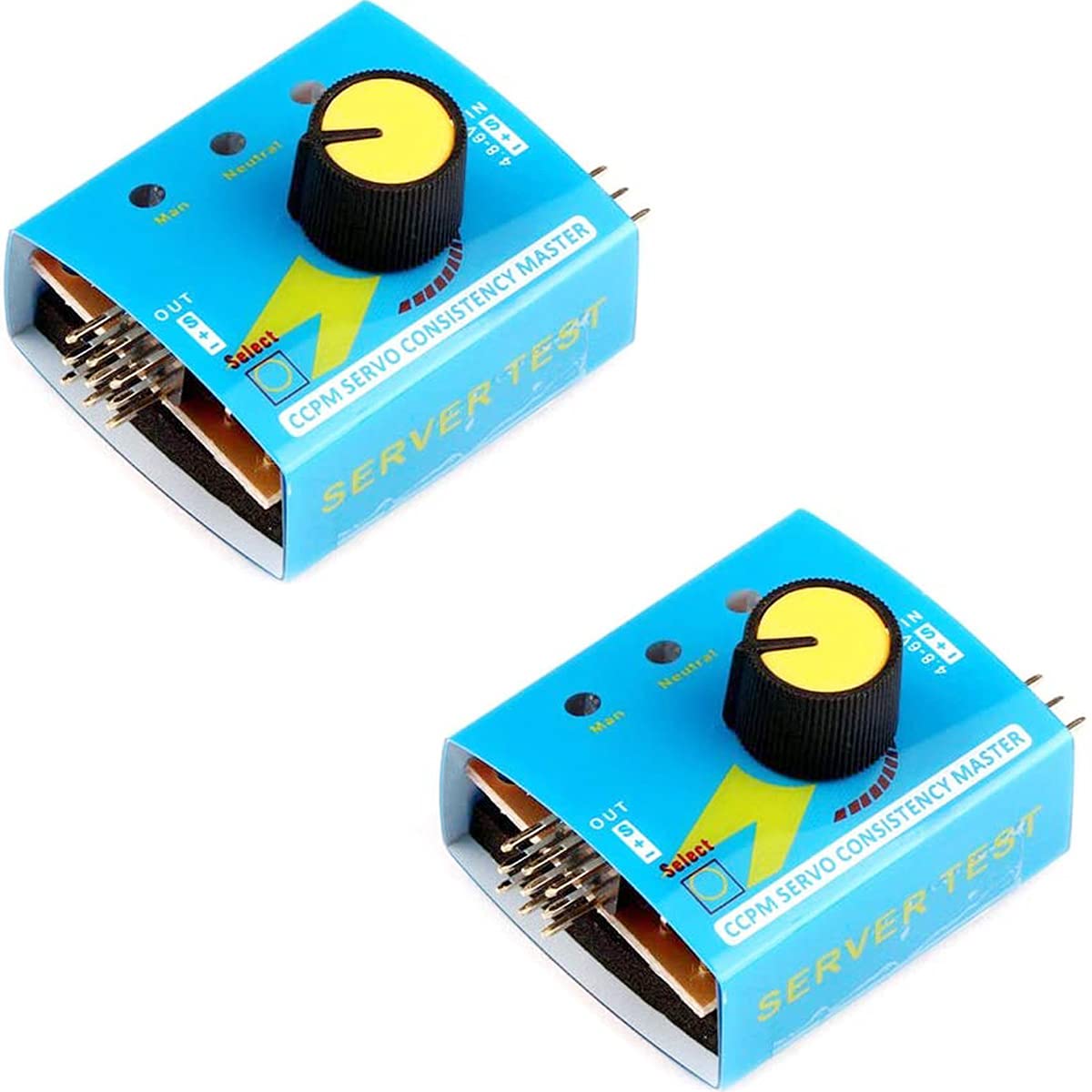 Youmile 2 pcs RC Servo Tester 3CH Digital Multi ECS Servo Tester RC Consistency CCMP Master Speed Controller Checker Adjustment Steering Gear Tester for RC Helicopter Car Boat