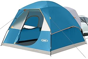 UNP SUV Dome Tent for Camping, Outdoor 6 Person Car Camping Tent, Easy Set Up SUV Tailgate Tent with Rainfly 10' x 10' Vehicl