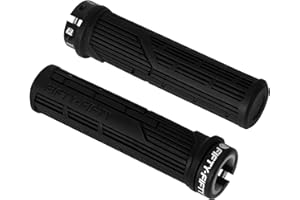 FIFTY-FIFTY Mountain Bike Grips, Single Lock-on MTB Handlerbar Grips, Soft and Comfortable, Non-Slip Locking Bicycle Handle for All Mountain, Enduro, Downhill
