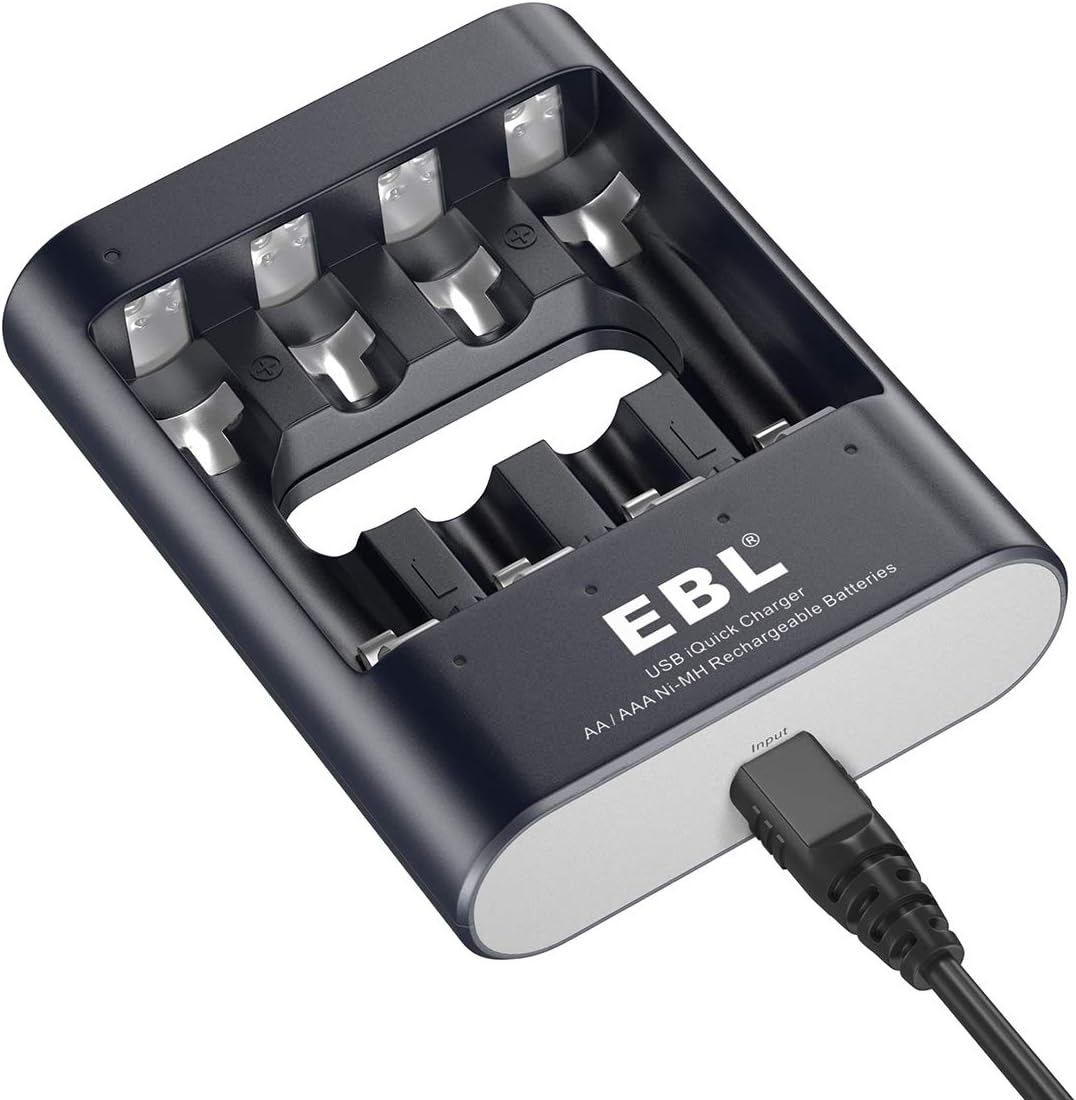 EBL AA Battery Charger with 5V 2.1A Fast Charging Amazon.co.uk