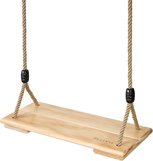 columpio de madera y cuerda