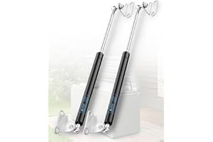 ARANA 15 inch Gas Struts 22.5lb/100N Gas Prop Spring Shock with L Mounts for Light Duty Cabinet Door Lid Tool Toy Storage Box Truck Cap Topper Camper Window Lift Supports (Support Weight 17-25lbs)