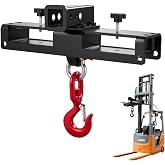 Heavy Duty Forklift Lifting Hook, with Trailer Hitch for Lifting &amp; Towing | 10 Ton Capacity, Universal Forklift Trailer Hitch Attachment, Lifting Hook for Tractor Forks, Generators, Machinery