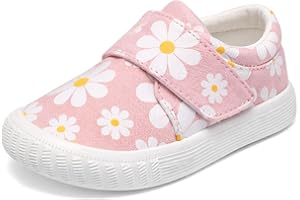 Jack & Lily CanvasKicks Toddler Shoes – Lightweight Breathable Canvas Sneakers with Wide Toe Box, Flexible Non-Slip Sole & Cu