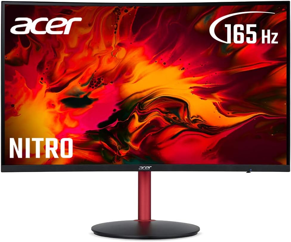 Acer Nitro XZ272UPbmiiphx 27 inch WQHD Curved Gaming Monitor (VA Panel, FreeSync, 165Hz, 4ms, HDR 400, DP, HDMI, Height Adjustable Stand, Black)