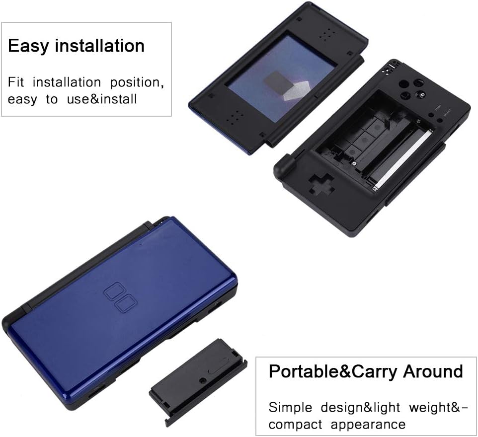 Zerone Full Repair Parts Replacement Housing Shell Case Kit ABS Material for Nintendo DS lite (Blue): Electronics