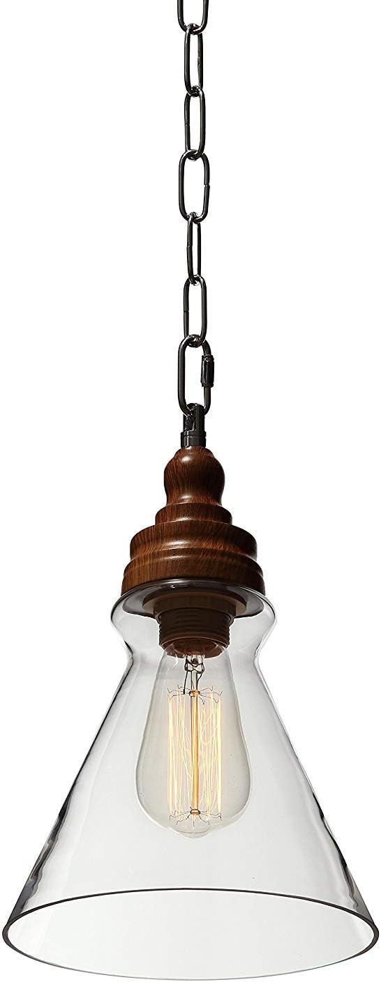 Nostralux® Premium Modern Sacndinavian Style Glass Ceiling Lamp Shade Industrial Cone Shape Pendant Light Featuring an E27 Pendant Lamp Holder – 2016 NEW Edition [Energy Class A++]