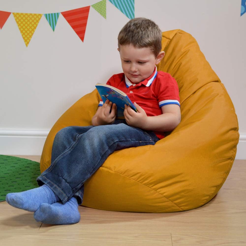 Bean Bag Bazaar Dalton Kids Bean Bag, Yellow, Water Resistant - Image 5