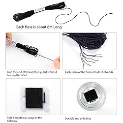 Pllieay 30 Skeins Friendship Bracelets Floss, Black