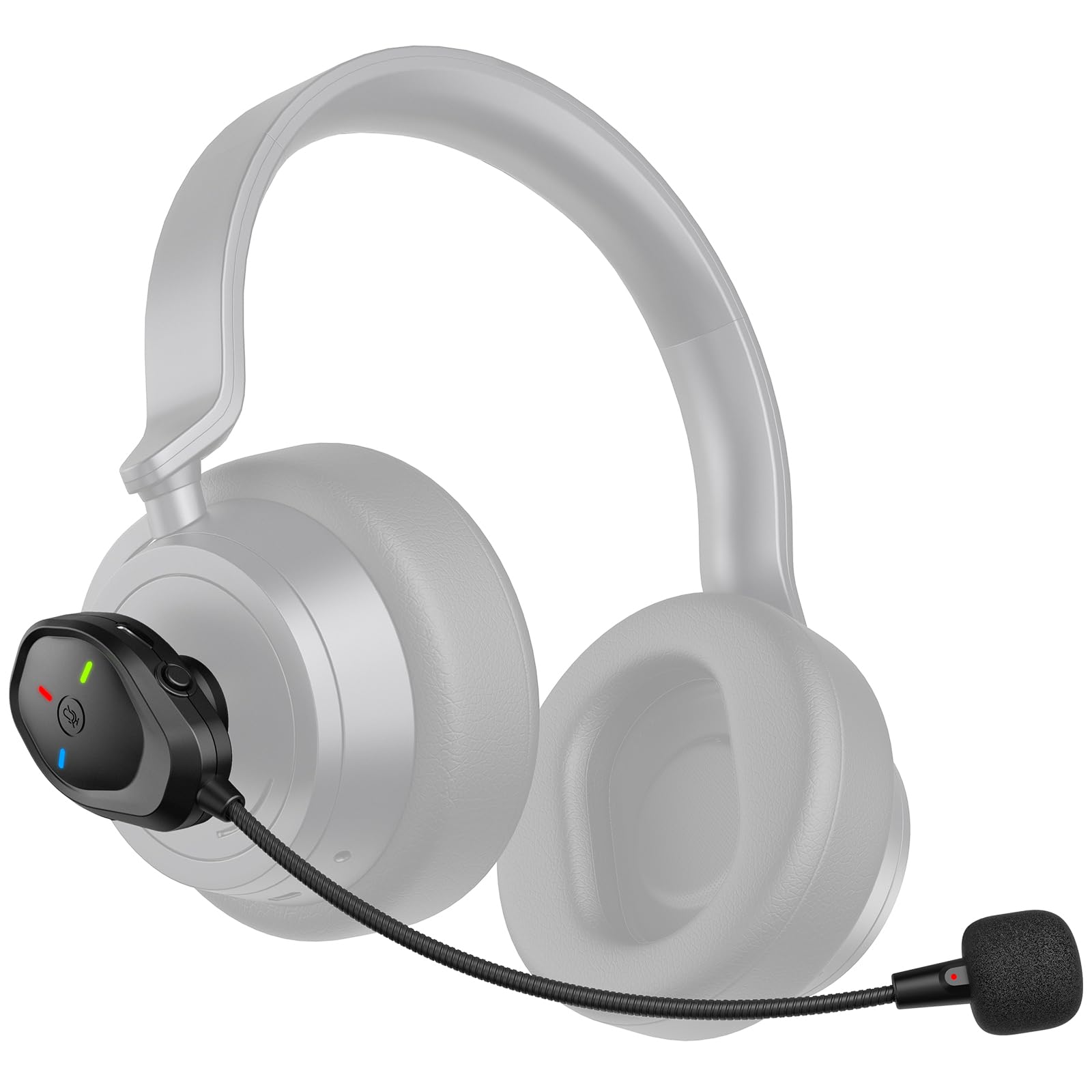 TONOR TGP1 Wireless Mic Compatible with PS4/5, Attachable Boom Mic for Headsets, Gaming Microphone for Console, Noise Reduction, USB Rechargeble, Compatible with IOS, Android, Windows, Mac