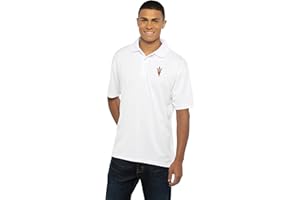 Vantage Apparel NCAA Mens White Men's Collegiate Premium Moisture Wicking Icon Polo