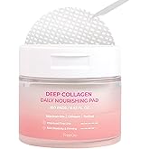FreeGo Deep Collagen Daily Nourishing Pad (100 Pads), K-Beauty Korean Facial Toner Pads for Dull and Coarse Skin, Instant Bouncy Skin Firming, Korean Skin Care