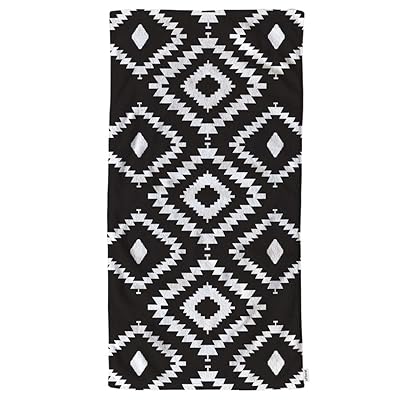 Buy Ofloral Hand Towels Cotton Washcloths Black White Repeating Geometric Tiles With Dotted Rhombus Comfortable Super Absorbent Soft Towels For Bathroom Kitchen Spa Gym Yoga Face Towel 15x30 Inch Online In Indonesia B081rkg5f1