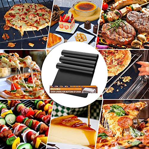 Oven Liners, 3 Pack Large Heavy Duty NonStick Oven Mat Set, BPA and