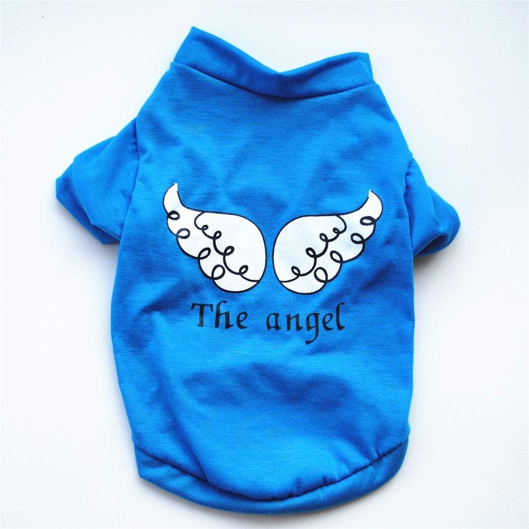 LIPETLI Angel Pet Costume Dog Costumes Fine Natural Cotton T Shirt Clothes Shirts Fancy Dress Costume Suitable for Dog Cats