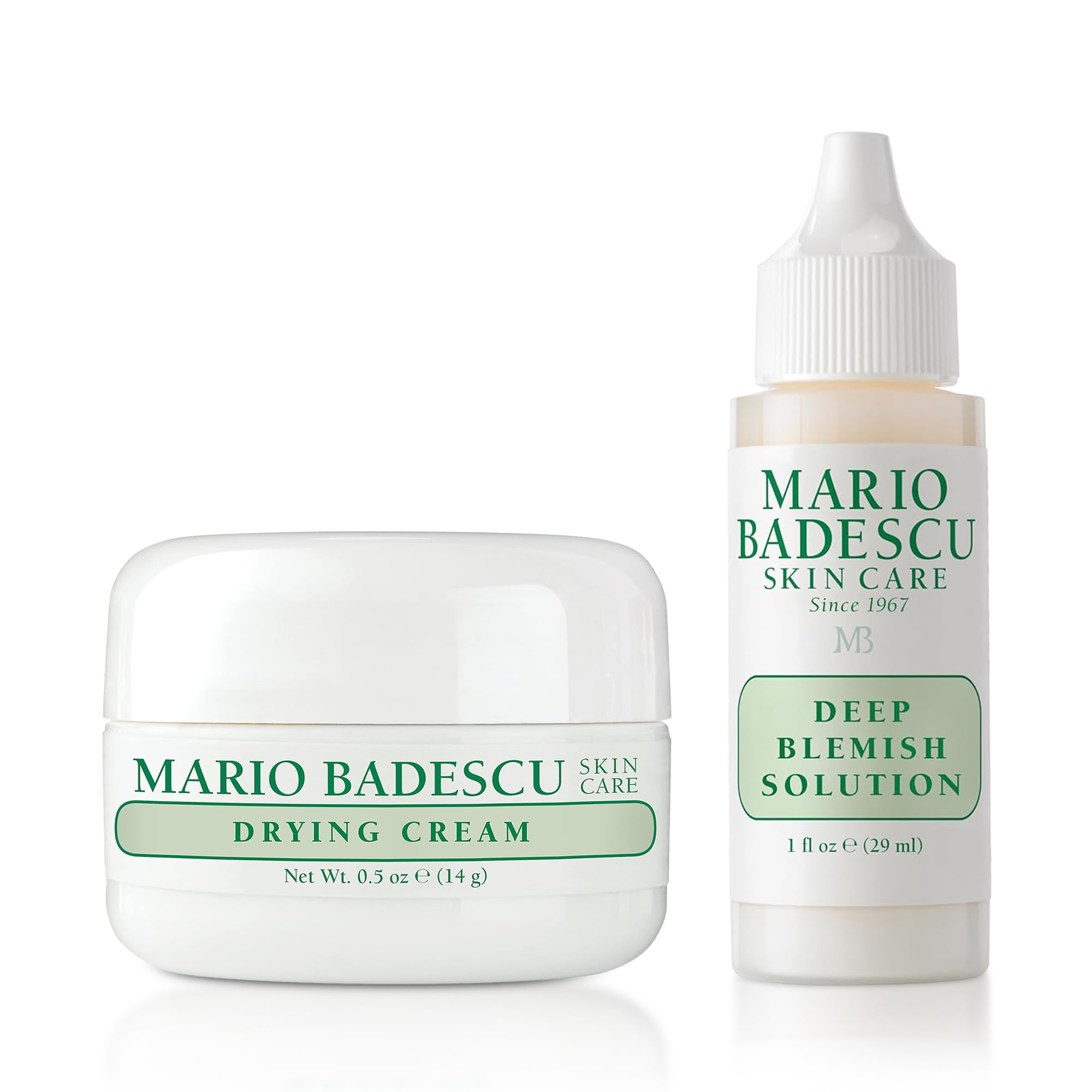 Mario Badescu Blemish Spot Treatment Bundle – Drying Cream & Deep Blemish Solution for Oily, Combination & Congested Skin – Fast Relief for Surface & Under-the-Skin Bumps Image
