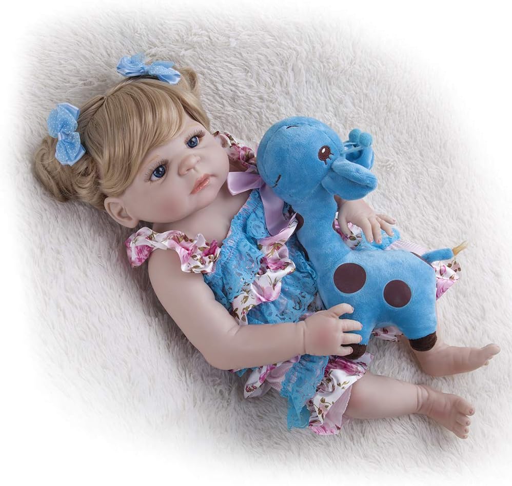 Prezzo LVYE1 Silicone da 22 Pollici Full Body Reborn Baby Girl Doll Regalo di Compleanno LOL Realistic Bonecas Child LOL Play House Bath Toy- Regalo per Bambini Unisex per Bambini/Adolescenti Offerte