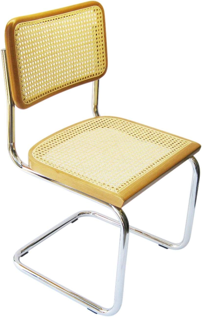 Marcel Breuer Silla de caña de Cesca, acabado en roble miel: Amazon.es