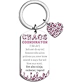 Lervuh Chaos Coordinator Gifts Boss Keychain Thank You Keychain Gifts for Boss Coworker Teacher Nurse Administrative Professional Day Gift Work Anniversary Leadership Gift for Women