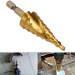 KATUR Step Drill Bit Two Large HSS Spiral Flutes