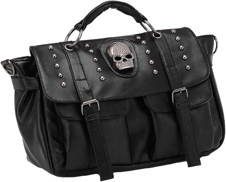 Bolso de mano para mujer, con diamantes y calaveras, tipo mochila, bolso de mano, hombro, o bandolera