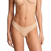 commando Classic Thong | Invisible Everyday Thong | No-Show Underwear Loved by Celebrities & Stylists | Raw-Cut Microfiber